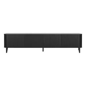 Gabino Entertainment Unit 220cm in Black by OzDesignFurniture, a Entertainment Units & TV Stands for sale on Style Sourcebook