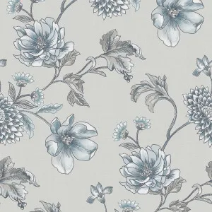 Laurel Silver Blue by Wortley, a Fabrics for sale on Style Sourcebook