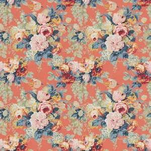 LF2232C Albertine 1 Coral Orange by Linwood, a Fabrics for sale on Style Sourcebook