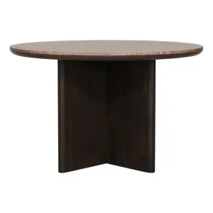 Branco Round Dining Table 120cm in Espresso / Dark Marble by OzDesignFurniture, a Dining Tables for sale on Style Sourcebook