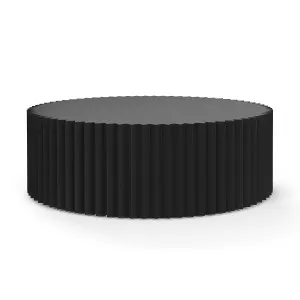 Kaei Round Fluted Coffee Table, Black by L3 Home, a Coffee Table for sale on Style Sourcebook