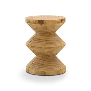 Navi Zig Zag Stump Stool, Natural by L3 Home, a Side Table for sale on Style Sourcebook
