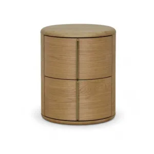 Leonard 46cm Round Bedside Table - Natural by Interior Secrets - AfterPay Available by Interior Secrets, a Bedside Tables for sale on Style Sourcebook