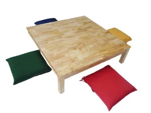 Square Low table and 4 cushions by Kid Topia, a Kids Chairs & Tables for sale on Style Sourcebook