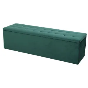Artiss Storage Ottoman Blanket Box 140cm Velvet Green by Kid Topia, a Kids Storage & Toy Boxes for sale on Style Sourcebook