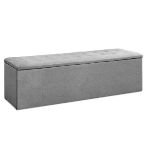 Artiss Storage Ottoman Blanket Box 140cm Linen Grey by Kid Topia, a Kids Storage & Toy Boxes for sale on Style Sourcebook