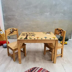 Monkey Land Kids Wooden Table and Chairs Set by Kid Topia, a Kids Chairs & Tables for sale on Style Sourcebook