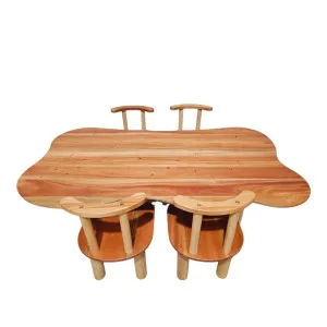 Child hardwood cloud table with 4 chairs by Kid Topia, a Kids Chairs & Tables for sale on Style Sourcebook