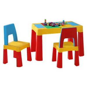 Keezi 3PCS Kids Table and Chairs Set Activity Toys Storage Box Desk Blocks by Kid Topia, a Kids Storage & Toy Boxes for sale on Style Sourcebook