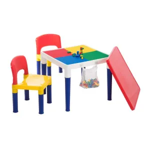 Children's 2-in-1 Building Blocks Table & Chairs Set w/ 100 Blocks by Kid Topia, a Kids Chairs & Tables for sale on Style Sourcebook