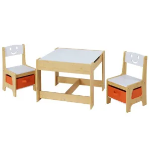 Keezi 3PCS Kids Table and Chairs Set Activity Desk Chalkboard Toys Storage Box by Kid Topia, a Kids Storage & Toy Boxes for sale on Style Sourcebook