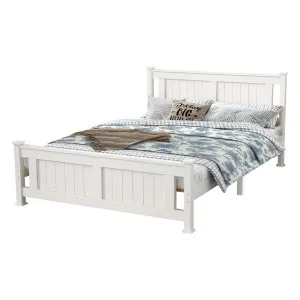 Double Solid Pine Timber Bed Frame-White by Kid Topia, a Kids Beds & Bunks for sale on Style Sourcebook