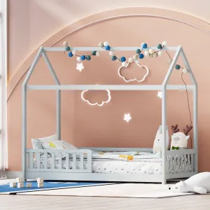 Artiss Bed Frame Wooden Kids House Frame Grey ROCK by Kid Topia, a Kids Beds & Bunks for sale on Style Sourcebook