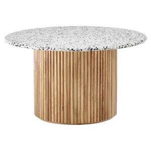 Cosmos Round Coffee Table, 85cm, Terrazzo / Oak by Life Interiors, a Coffee Table for sale on Style Sourcebook