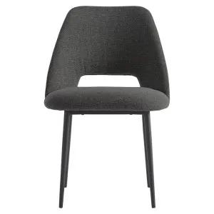 Belmont Fabric & Steel Dining Chair, Charcoal / Black by L&I Home, a Chairs for sale on Style Sourcebook