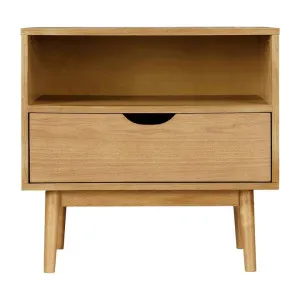 Luna Wooden Open Bedside Table, Oak by Life Interiors, a Bedside Tables for sale on Style Sourcebook