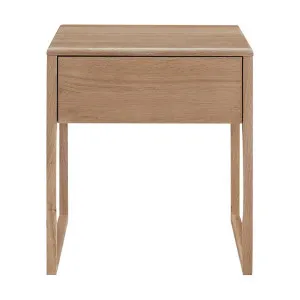 Avalon American White Oak Timber Bedside Table, Oak by Life Interiors, a Bedside Tables for sale on Style Sourcebook