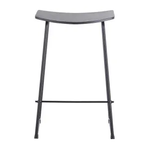 Hendrix Wood & Steel Backless Bar Stool, Black / Black by L&I Home, a Bar Stools for sale on Style Sourcebook