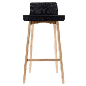 Marina Timber Counter Stool, Black / Natural by L&I Home, a Bar Stools for sale on Style Sourcebook