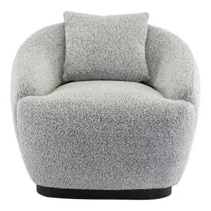 Maridor Boucle Fabric Swivel Tub Chair, Grey by L&I Home, a Chairs for sale on Style Sourcebook
