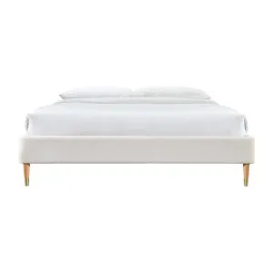 Mabel Fabric Platform Bed Base, King, Cream by L&I Home, a Beds & Bed Frames for sale on Style Sourcebook