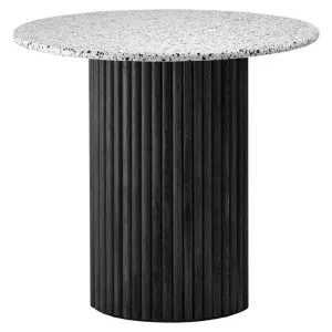 Cosmos Round Side Table, Terrazzo / Black by L&I Home, a Side Table for sale on Style Sourcebook