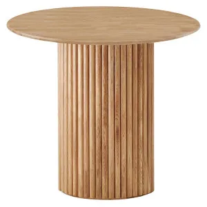 Cosmos Round Side Table, Oak by L&I Home, a Side Table for sale on Style Sourcebook