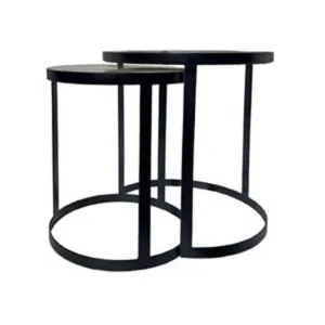 Retreat 2 Piece Marble & Iron Round Nested Side Table Set by Tantora, a Side Table for sale on Style Sourcebook