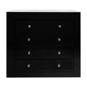 European Mirrored 4 Drawer Chest, Black by Tantra, a Dressers & Chests of Drawers for sale on Style Sourcebook