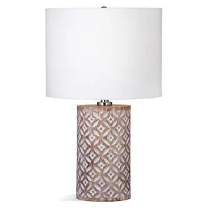 Batik Mango Wood Base Table Lamp by Tantora, a Table & Bedside Lamps for sale on Style Sourcebook