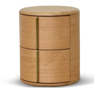 Ex Display - Leonard 46cm Round Bedside Table - Natural by Interior Secrets - AfterPay Available by Interior Secrets, a Bedside Tables for sale on Style Sourcebook