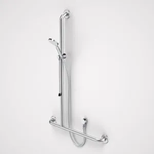 Care Support Accessible Shower Set With Inverted T Rail Lh Chrome | Made From Stainless Steel In Chrome Finish By Caroma by Caroma, a Showers for sale on Style Sourcebook