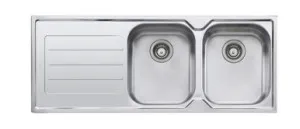 Flinders Double Bowl Topmount Sink With Drainer | Made From Stainless Steel By Oliveri by Oliveri, a Kitchen Sinks for sale on Style Sourcebook