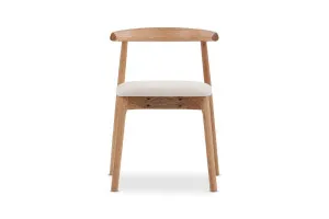 Ollie Dining Chair, Beige/Oak, by Lounge Lovers by Lounge Lovers, a Dining Chairs for sale on Style Sourcebook