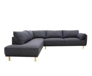 Hudson Plaza Flint Grey Chaise Sofa - 3 Seater by James Lane, a Sofas for sale on Style Sourcebook