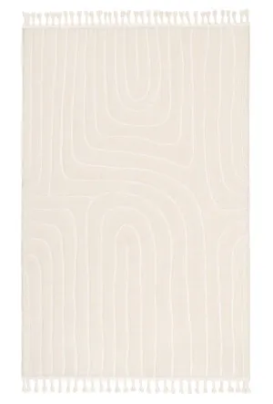 Venus Ivory Abstract Rug by Miss Amara, a Shag Rugs for sale on Style Sourcebook