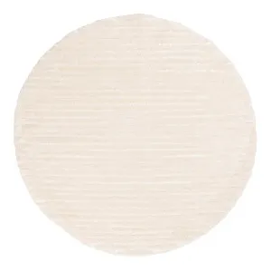 Senna Ivory Striped Round Rug by Miss Amara, a Shag Rugs for sale on Style Sourcebook