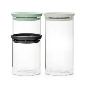 Brabantia 3 Piece Stackable Glass Jar Set by Brabantia, a Food Storage for sale on Style Sourcebook