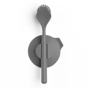 Brabantia Dish Brush with Suction Cup Holder, Dark Grey by Brabantia, a Utensils & Gadgets for sale on Style Sourcebook