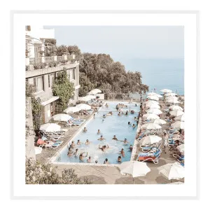 Spanish Poolside Framed Print in 84 x 84cm by OzDesignFurniture, a Prints for sale on Style Sourcebook