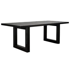 Deckler Dining Table Black - 210 x 100 x 76cm by Elme Living, a Dining Tables for sale on Style Sourcebook