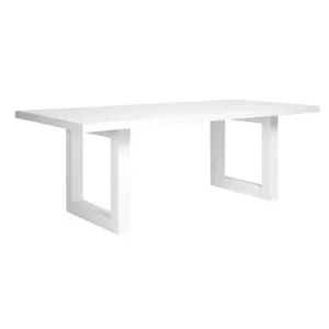 Deckler Dining Table White - 210 x 100 x 76cm by Elme Living, a Dining Tables for sale on Style Sourcebook