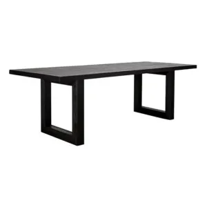 Deckler Dining Table Black - 240 x 110 x 76cm by Elme Living, a Dining Tables for sale on Style Sourcebook