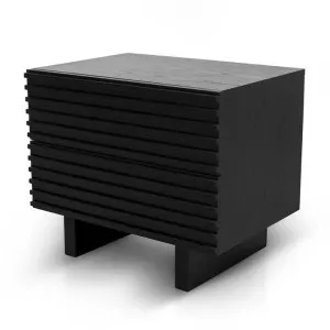 Ex Display - Alvarus Bedside Table - Full Black by Interior Secrets - AfterPay Available by Interior Secrets, a Bedside Tables for sale on Style Sourcebook