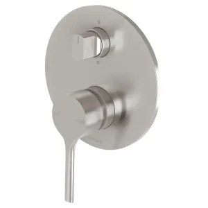 Vivid Slimline Oval SwitchMix Shower/Bath Diverter Mixer Trim Kit Brushed Nickel by PHOENIX, a Bathroom Taps & Mixers for sale on Style Sourcebook