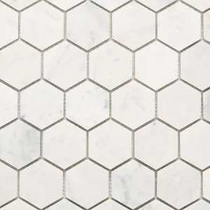 Carrara Mosaic Hexagon by Amber, a Mosaic Tiles for sale on Style Sourcebook