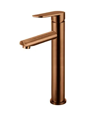 Meir | Round Tall Basin Mixer- Paddle Handle by Meir, a Bathroom Taps & Mixers for sale on Style Sourcebook