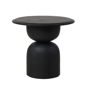 Ex Display - Gabriel Round Side Table - Full Black-V1 by Interior Secrets - AfterPay Available by Interior Secrets, a Side Table for sale on Style Sourcebook