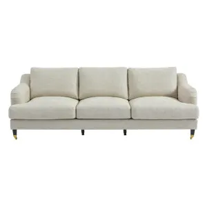 Aerin 3 Seater Sofa - Natural Linen by CAFE Lighting & Living, a Sofas for sale on Style Sourcebook