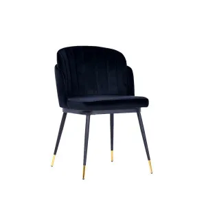 Michelle Velvet Dining Chair - Black by Future Classics, a Dining Chairs for sale on Style Sourcebook